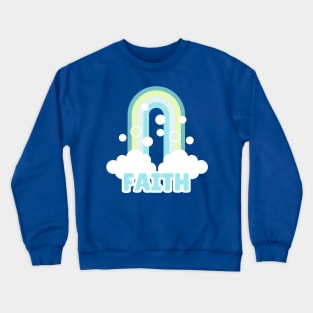 Rainbow Dream Pale Blue Retro Faith Style Crewneck Sweatshirt